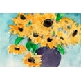 thumbnail image 2 of Dixon, Samuel 18x13 Gold Ornate Wood Framed with Double Matting Museum Art Print Titled - Sunflower Moment II, 2 of 4