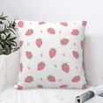 thumbnail image 4 of Yiaed Hand Drawn Strawberry Print Pillow Covers Super Soft Decorative Square Throw Pillow Covers Case Cushion Covers for Sofa Couch Bedroom Car Decor（No pillow core）-12"x12", 4 of 7