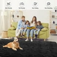thumbnail image 6 of CozyDesg 8ft x 10ft Area Rugs, Soft Fluffy Area Rugs Floor Mat Floor Rugs for Living Room Bedroom Modern Decor Carpet, Black, 6 of 7