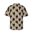 thumbnail image 3 of Daiia Cute Black Dog Hawaiian Shirt for Men Gentle Cotton Regular Short Sleeve Casual-Medium, 3 of 9
