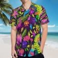 thumbnail image 5 of High Quality Hawaiian Shirts for Men Short Sleeve Aloha Beach Shirt Floral Summer Casual Button Down Shirts Blouses SDJAFO, 5 of 7