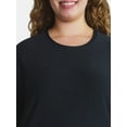 thumbnail image 4 of Athletic Works Women's and Women's ButterCore Tee with Long Sleeves, Sizes XS-4X, 4 of 6