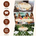 thumbnail image 7 of Orange Blue Pumpkins Fall Round Tablecloth, Fitted Table Cover with Elastic for 45"-54" Round Tables, Thanksgiving Eucalyptus Floral Table Cloth Outdoor Indoor Dinning Party Waterproof Tablecloths, 7 of 7