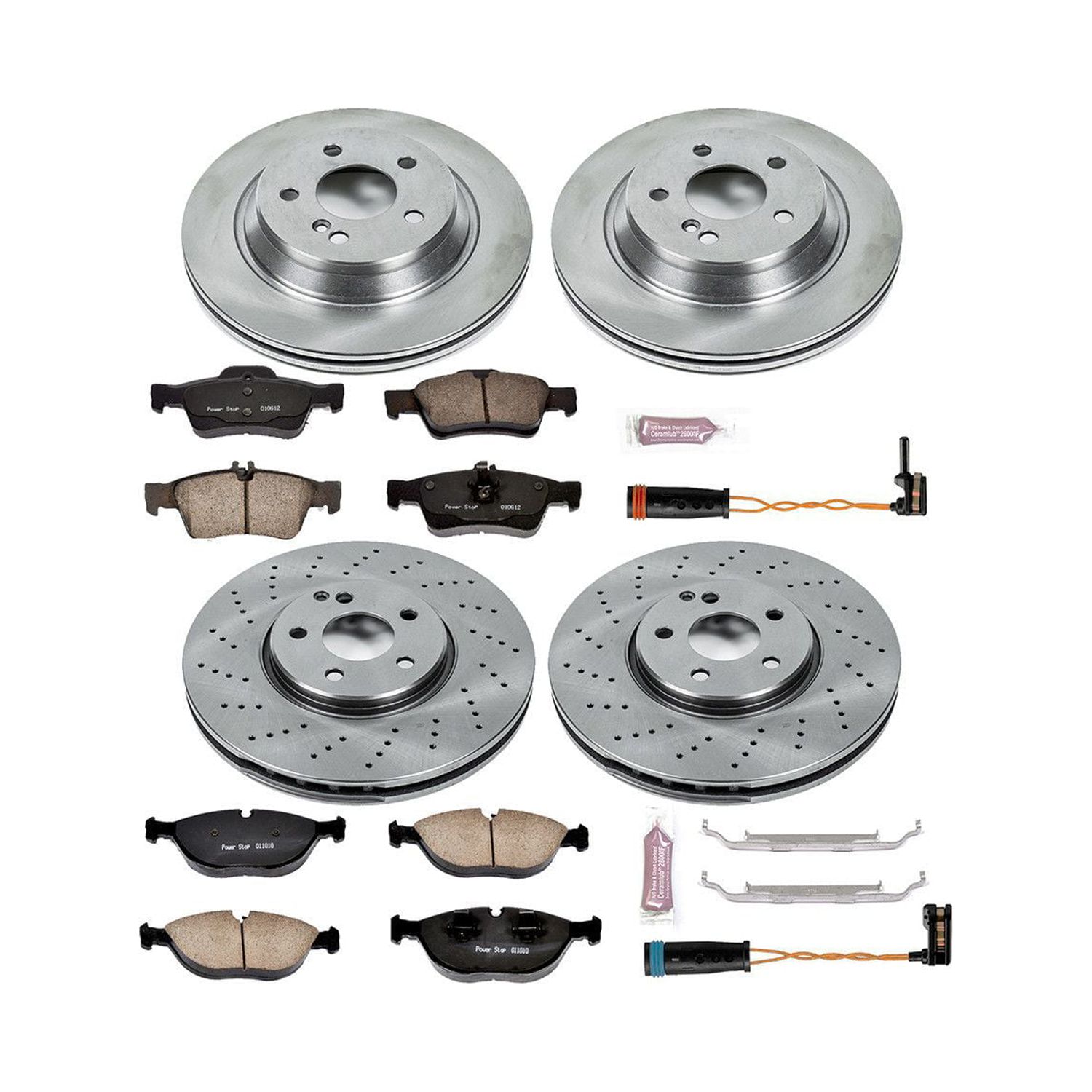 Power Stop Front and Rear Stock Replacement Brake Pad and Rotor Kit KOE6747