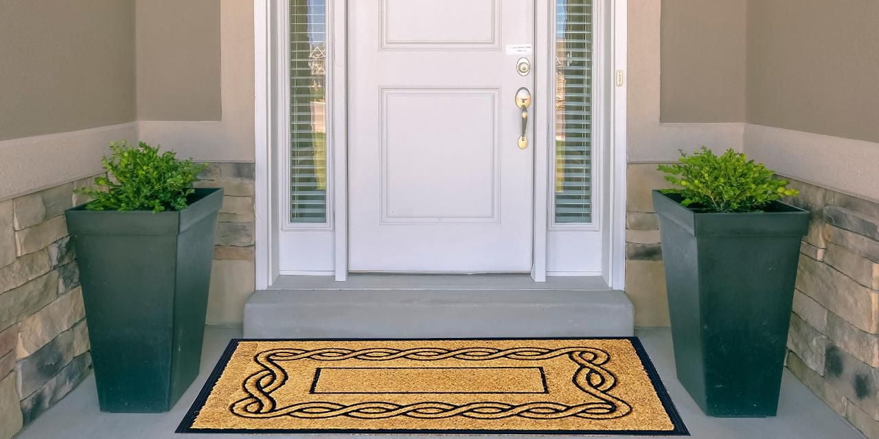 Grand paillasson d'extérieur élégant en fer forgé – 24" x 36" idéal pour les entrées intérieures et extérieures.