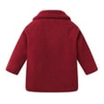 thumbnail image 4 of Otqutp 1-6 Years Toddler Baby Girls Long Coat Tollder Kids Winter Solid Color Stand Up Collar Jacket Warm Outwear Clothes with Pockets (Red,18-24 Months), 4 of 4