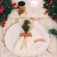 thumbnail image 3 of Christmas Napkin Rings Set of 6, Red Merry Christmas Letter Napkin Ring, Napkin Holder for Thanksgiving Christmas Party Dinner Table Decor (Merry Christmas), 3 of 7