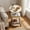 Oak, variant on Slim Waist 3-Tier Storage End Table, Rustic Brown Round Corner Tea Coffee Table, Multipurpose Compact Furniture for Living Room Bedroom Small Corner Spaces