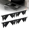 thumbnail image 1 of CRCMURE Rack 2 Pack Stainless Stove Counter Cover Stove Guard Stove Filler For Kitchen Range Trim Kit Easy Clean With Heat Adjustable Length 13.8” To 27.6”, 1 of 9