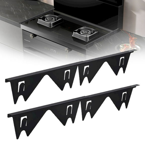 MOQIN Stove Gap Covers Stainless Steel, 2 Pack Stainless Stove Counter Cover Stove Guard Stove Filler For Kitchen Range Trim Kit Easy Clean with Heat Adjustable Length 13.8” to 27.6”