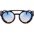 thumbnail image 3 of Gafas de sol retro redondas Steampunk para mujer y hombre, gafas vintage, 3 of 4