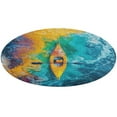 thumbnail image 4 of Colorful Kayaks Glide Across The Lake Round Small Area Rug, Print Non Slip Washable Floor Mat, Soft Throw Rug for Living Room, Powder Room Entryway, Bathroom, Bedside, 4 of 6