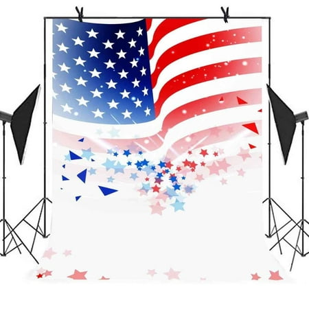 GreenDecor Polyster Backdrop 5x7ft American Flag Abstract Style Fashion Photo Video Studio Photography