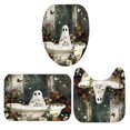 thumbnail image 2 of Ctnporpo Halloween Shower Curtain Set Shower Curtain Pumpkin Shower Curtain Set with Non Slip Rugs Toilet Lid Cover and Bath Mat Shower Curtain Shower Curtain Liner, 2 of 9