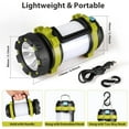 thumbnail image 4 of 1 Pack Camping Lantern, Outdoor LED Camping Light, Rechargeable Flashlights with 1000LM, 6 Modes, IPX5 Waterproof Portable Emergency Camp Light for Hurricane Survival - Green Gree, 4 of 6