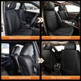 thumbnail image 4 of DIKSOAKR Leather Car Seat Cover Fit for Toyota Corolla 1994-2019 Faux Leather Car Seat Protector Vehicle Cushion Covers Compatible Airbag Waterproof Front 2 Seats Black, 4 of 7