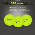 thumbnail image 3 of Competition Outdoor Pickleball Balls Set Of 3 Piece With 40 Hole Pro, Durable, Abs Plastic Material, Ideal For All Skill Levels & Outdoor, 3 of 5