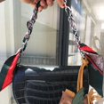 thumbnail image 4 of Silk Scarf Ribbon Handbag Accessories Chain Fashion Scarf Metal Chain Handle Bag Decor Bow Multifunction Ribbon Handbag Strap, 4 of 4
