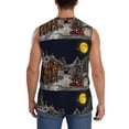 thumbnail image 4 of Kdxio Christmas Landscape for Men's Muscle T-shirt,Sleeveless for Workout Running Athletic Gym Lounge Casual, 4 of 7