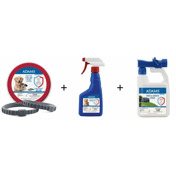 Buy and Save with Adams Flea and Tick Collar + Spray for Cats, Kittens, Dogs, and Puppies + Yard & Garden Spray (20% off!)