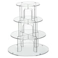 thumbnail image 2 of Sunjoy Tech Round Cake Stand Transparent Multi-layer Simple Installation Acrylic Cupcake Dessert Stand Statue Display Shelf, 2 of 8