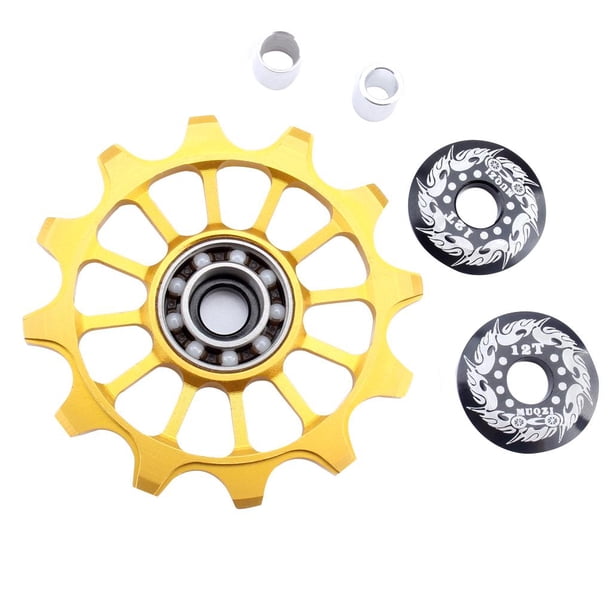 Guía de cambio trasero Rueda Rodillo Jockey Polea Cerámica Ciclismo Aluminio Oro