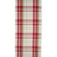 thumbnail image 2 of Contemporary Home Living Orchard Plaid Cotton Table Runner - 108" - Cream and Red, 2 of 8