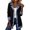Black-B, variant on Longline Casual Jacket With Denim Like Notched Lapel Loose Fit Oversized Outerwear Coat