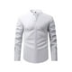 thumbnail image 1 of pstuiky mangas largas para hombre, Camisa de negocios tipo cárdigan con cuello alto liso a la moda para hombre con botones camisetas de hombre s, 1 of 6