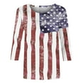thumbnail image 4 of IROINNID 4th of July T-Shirt For Women Fashion Mid-length Casual Tops Round Neck Women Tops 4th Of July, 4 of 4