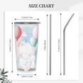 thumbnail image 5 of Kll Cute Elephant Bunny Flying With Balloon Stainless Stainless Steel Vacuum Insulated Coffee Cup 20 Oz Lids And Straws,1 Metal Straws,1 Cleaning Brush, 5 of 9