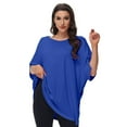 thumbnail image 5 of Women's Oversized T Shirts Summer Short Sleeve Loose Fit Casual Crewneck Plain Tops, 5 of 6