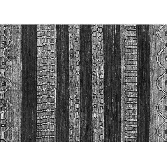 Ahgly Company Indoor Rectangle Abstract Gray Modern Area Rugs, 2' x 4'