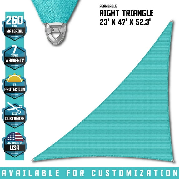 TANG Sunshades Depot A Ring Design Steel Cable Wire Reinforcement 16'x36'x39.4' Right Triangle Sun Shade Sails Beige Heavy Duty Permeable 260GSM UV Block Patio Garden Deck Dock Outdoor Facility