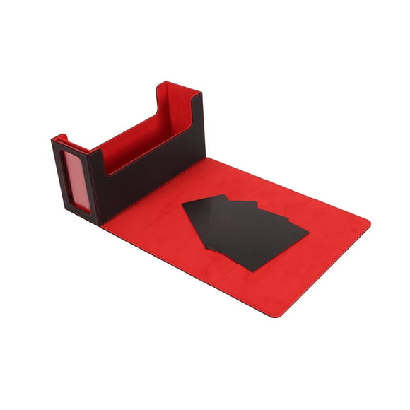 koolsoo Card Deck Box Fits 40Pcs Gaming Cards Accessories Multifunctional 28x10x14cm Black Red