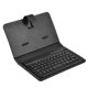 thumbnail image 1 of Mini teclado inalámbrico Bluetooth con funda de piel sintética para teléfono inteligente y tableta de 4,5 a 6,8 pulgadas, color negro, 1 of 5