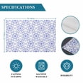 thumbnail image 6 of Blue Flower Placemats Set of 6, Retro Tribal Art Abstract Monochrome Texture Placemats for Dining Table, Place Mats for Kitchen Tabletop, Waterproof Wipeable Dining Table Mats Set, 6 of 9