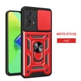 thumbnail image 1 of Magnetic Phone case compatible Moto G73 5G, Slide Camera Lens Protection and Built in 360 Rotatable Ring Holder Cheap and fine, 1 of 5