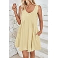 thumbnail image 6 of Women's Plunge Wide Strap Mini Tank Dress with sixty % polyester thirty five % rayon five % spandex ideal casual summer, 6 of 14