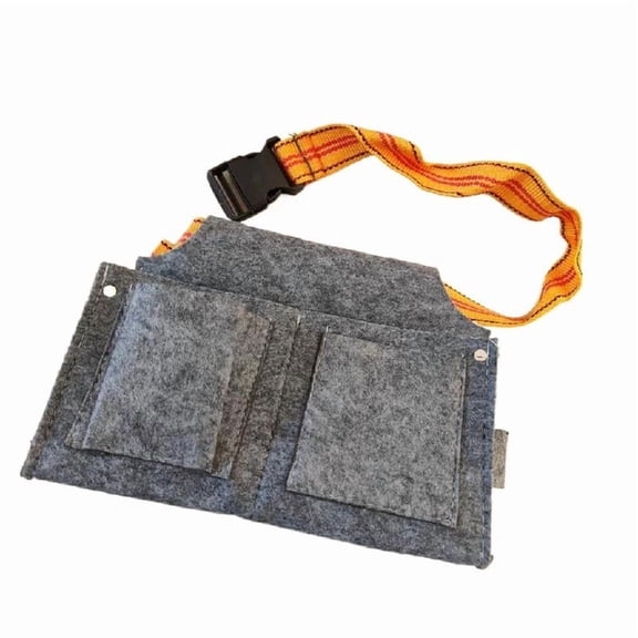 Ciwanning Carpentry Tool Bag Belt Styles Utility Belt Pouches with Belt Felt Cloth Waist Pouches Multi Pocket Tool Organizers Bag