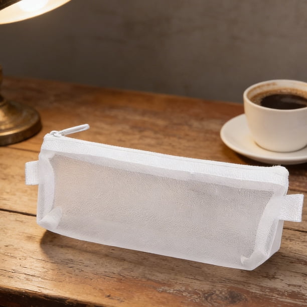 Estuche de malla transparente para lápices | Bolsa para lápices para exámenes escolares | Organizador de papelería de gran capacidad para la escuela