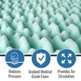 thumbnail image 5 of DMI Foam Mattress Topper, Egg Crate Foam Pad, Mattress Pad And Bed Topper For Support, Air Circulation, Pressure Relief And Weight Distribution, Queen Size Mattress, 56 x 78 x 2, 5 of 8