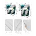 thumbnail image 6 of Marble Turquoise Kitchen Curtains Sets 24 Inch Length with Valance, Abstract Gold White Brick Stone Motif Swag Valances and Tiers Curtain Set Drapes Swag Curtains for Living Room, Bathroom, Bedroom, 6 of 6