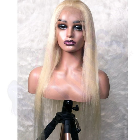 Straight 13x6 HD Lace Frontal Human Hair Wig 180% Density 613/Blonde (24')