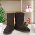 thumbnail image 6 of Teqhome 800 GSM Plush Lined Womens Snow Boots Anti-Slip PVC Outsole Faux Suede Mid Calf Round Toe for Winter Daily Wear Commuting Size 9.5 Chocolate, 6 of 10