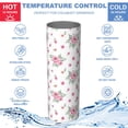 thumbnail image 5 of Pioneer Flower Floral Print Pattern 20oz Skinny Tumbler with Straw & Lid, Double Wall Vacuum Insulated Cup, Leak-Proof, Cup Holder Friendly, Hot 6H Cold 12H, 5 of 6