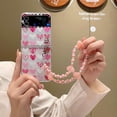 thumbnail image 6 of for Galaxy Z Flip 4 Case with Strap,Clear Flexible Cute Cartoon Love Heart with Lovely Strap Bracelet Chain Girls Women Case Cover for Samsung Galaxy Z Flip 4,Pink, 6 of 16