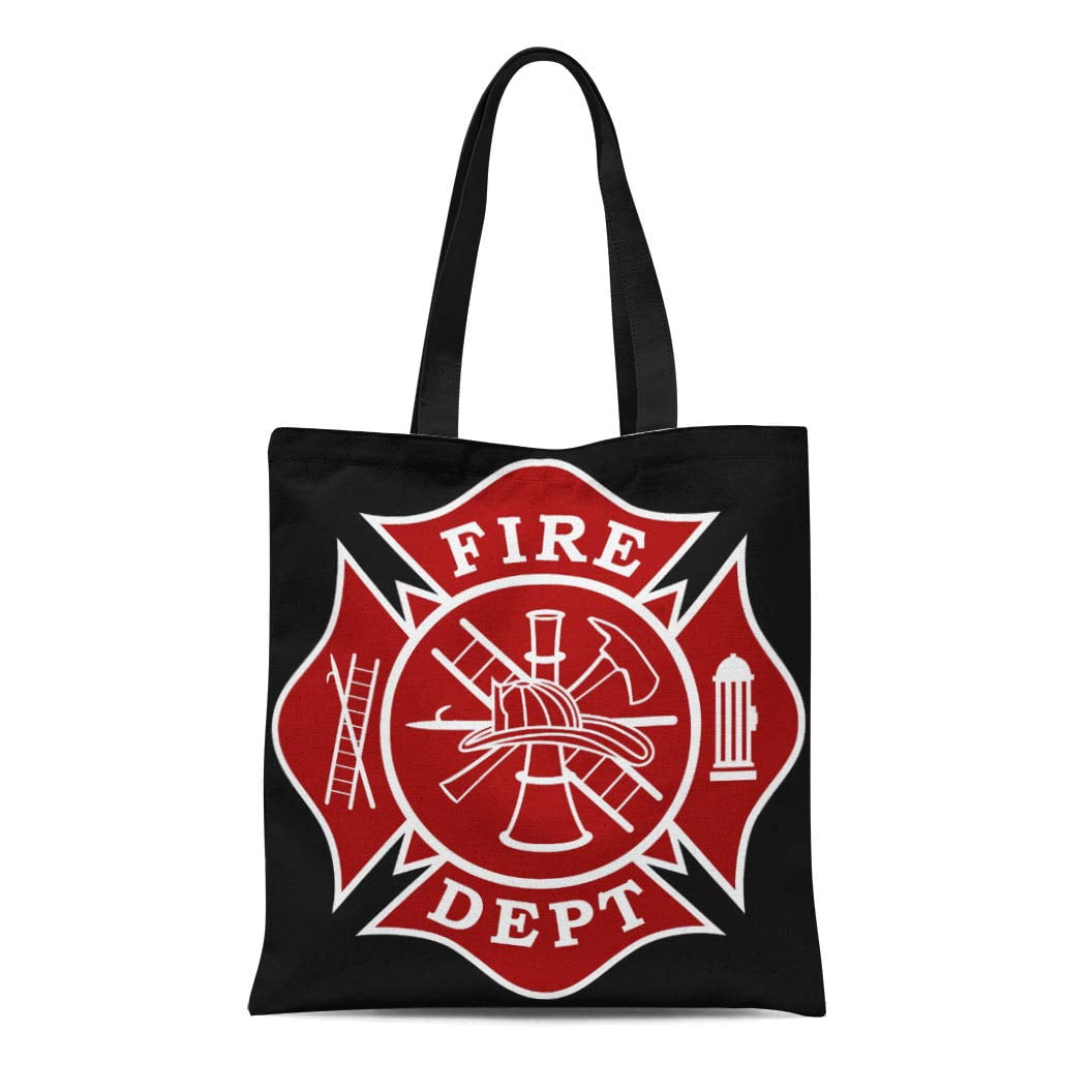 Firefighter Womens Tote Bags Canvas Shoulder Bag Casual Handbags 