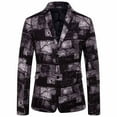 thumbnail image 3 of guisaled Mens Suit Classic 2 Piece Slim Fit Button Down Solid Blazer Jacket Pant Tuxedo Set formal Business Wedding Party Outfits Clearance, 3 of 8