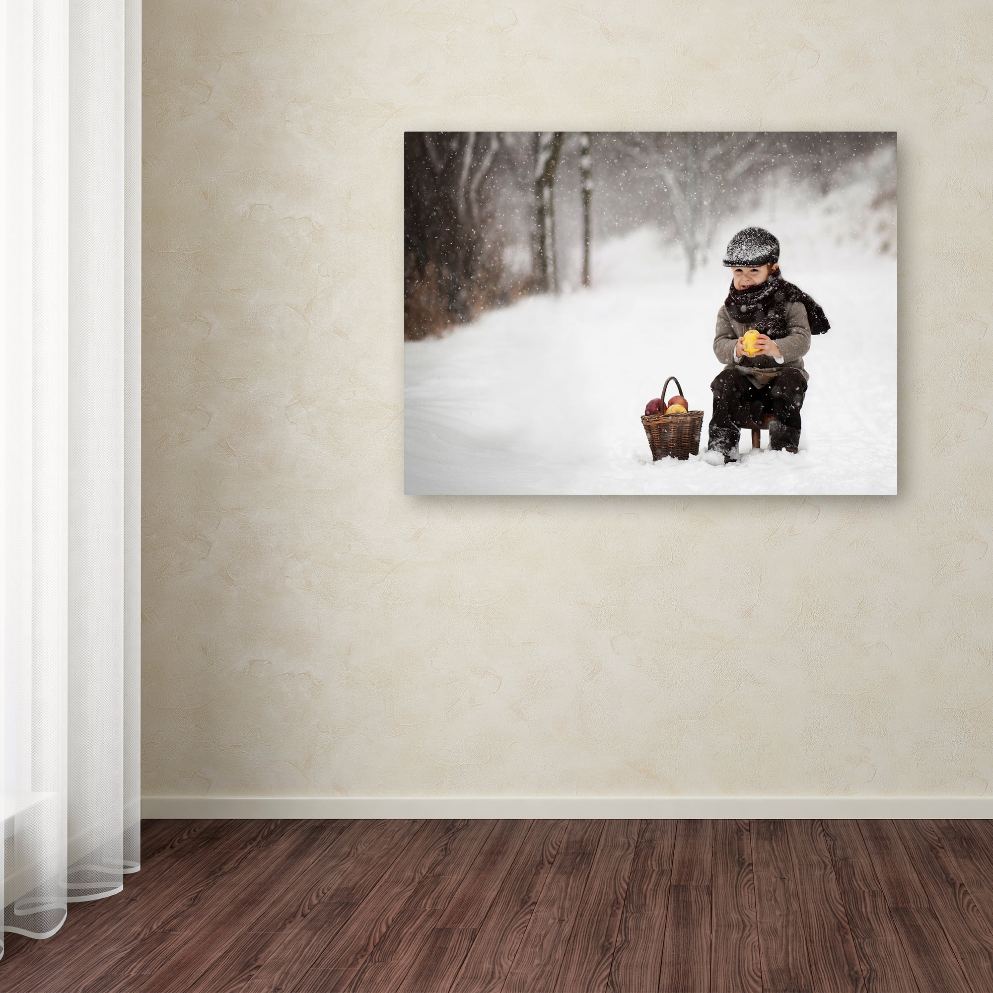 Trademark Fine Art 'Little Apple Seller' Canvas Art by Tatyana Tomsickova